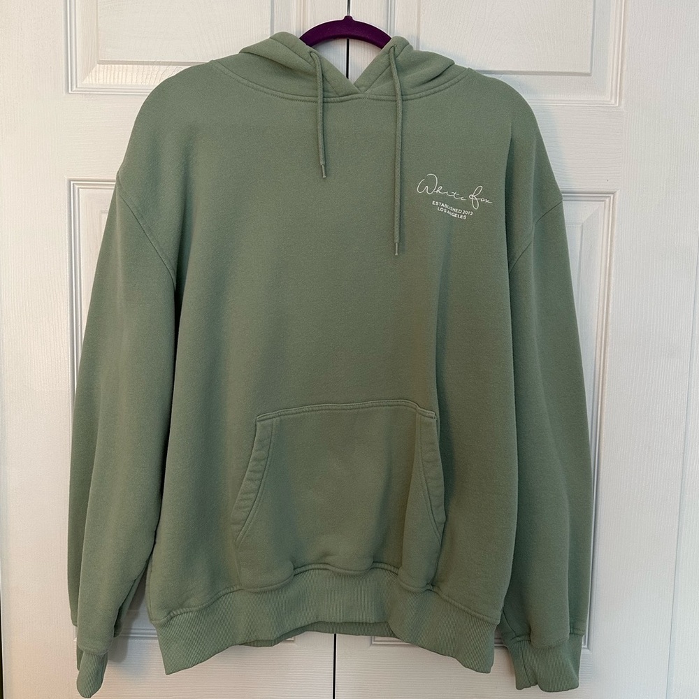 White fox hoodie sweatshirt